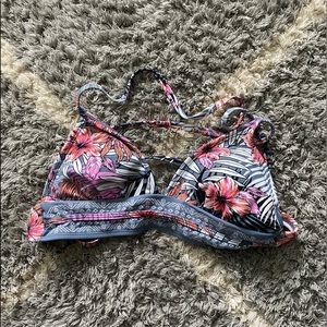 Floral bikini top